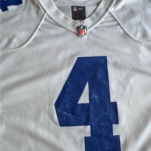 White and Blue Nike Dak Prescott jersey